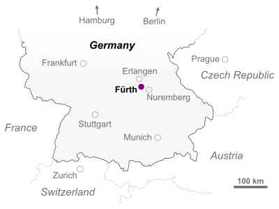 Country Map of KEEQuant Location in Fürth